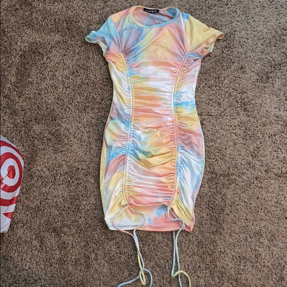 Honey Bum skyline Tie Die dress